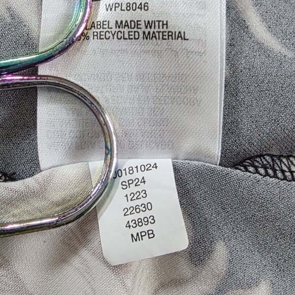 JM Collection Tunic Women 2X Black Beige Floral 3/4 Sleeve Shark Bite Whimsigoth - Picture 12 of 15